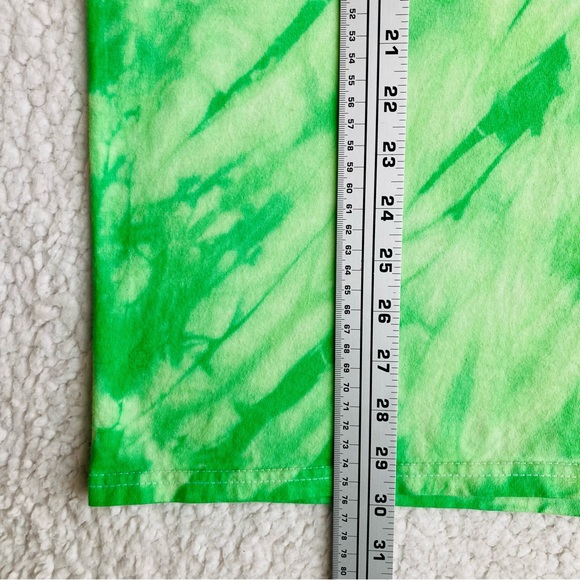 Hanes Sharky's Panama City green tie dye graphic short sleeve tee, Sz L - Picture 8 of 15